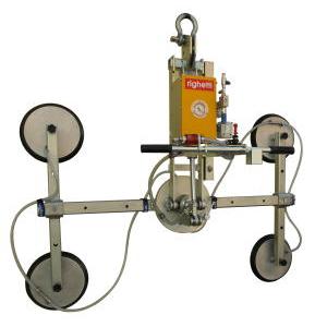 Vacuum glass lifter with pneumatic tilt 0-90° and manual continue rotation 360°